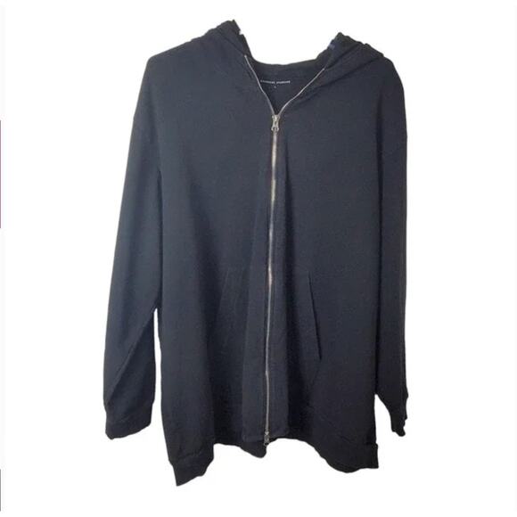 Universal Standard Fundamental French Terry Zip Up Hoodie 4XS 00 0 NWT Black - Picture 2 of 4